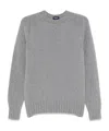 Drumohr Crew Neck Wool Sweater In Gray
