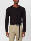 Drumohr Wool Sweater With Long Sleeves And Ribbed Texture In Black