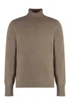 Drumohr Wool Turtleneck Sweater In Beige