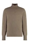 Drumohr Wool Turtleneck Sweater In Beige