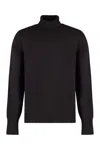 Drumohr Wool Turtleneck Sweater In Brown