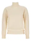 Drumohr Wool Turtleneck Sweater In Neutral