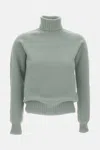 Drumohr Wool Turtleneck Sweater In Green