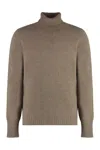 Drumohr Wool Turtleneck Sweater In Sand