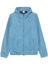 Drumohr Geometric Pattern Lightweight Jacket In 蓝色