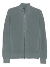 Drumohr Cardigan With Pockets And Zip In Blue