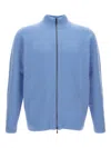 Drumohr Long-sleeved Cardigan Sweater In Blue