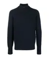 Drumohr Zip-front Knitted Jumper In Black