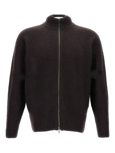 Drumohr Zip High-neck Sweater In Black