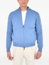 Drumohr Zip-up Cardigan In Blue