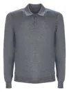Drumohr Zipped Polo Shirt In Gray