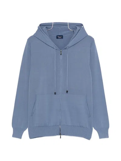 Drumohr Zip-up Hoodie In Blue