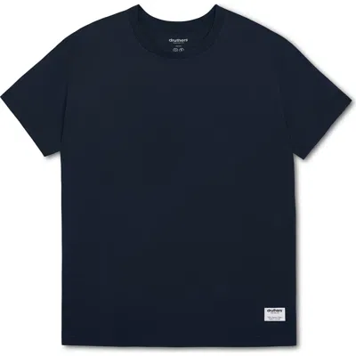 Druthers Nyc Heavyweight Organic Cotton T-shirt In Dress Blue