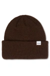 Druthers Nyc Merino Wool Ribbed Beanie In Espresso