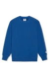 Druthers Nyc Organic Cotton 685 Gsm French Terry Crewneck Sweatshirt In Beaucoup Blue