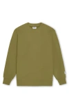 Druthers Nyc Organic Cotton 685 Gsm French Terry Crewneck Sweatshirt In Calliste Green