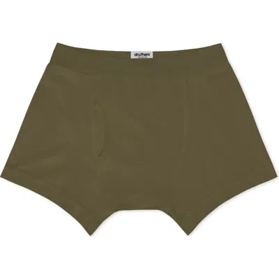 Druthers Nyc Organic Cotton Boxer Briefs In Green