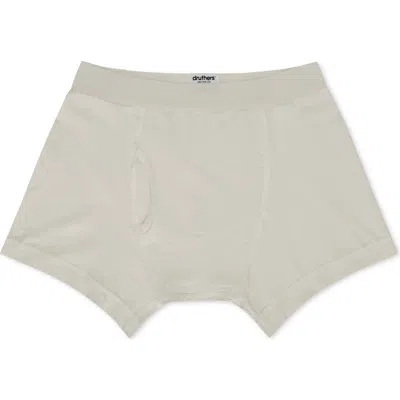 Druthers Nyc Organic Cotton Boxer Briefs In Neutral