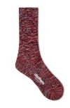 Druthers Nyc Organic Cotton Everyday Crew Sock In Americano Melange