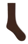 Druthers Nyc Organic Cotton Everyday Crew Sock In Chocolate