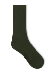 Druthers Nyc Organic Cotton Everyday Crew Sock In Olive