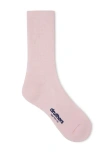 Druthers Nyc Organic Cotton Everyday Crew Sock In Pink Melange