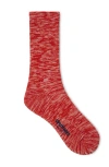 Druthers Nyc Organic Cotton Everyday Crew Sock In Red Melange