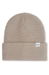 Druthers Nyc Organic Cotton Waffle Knit Beanie In Grey