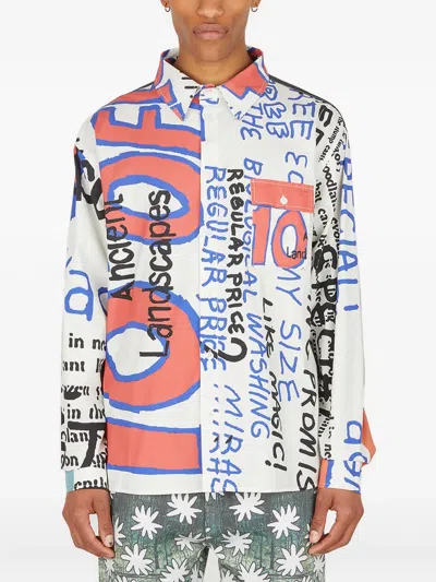 Drx X Stefan Meier X Ln-cc 10 Cents Off Graphic-print Cotton Shirt In Multi