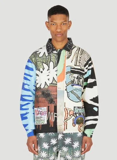 Drx X Stefan Meier X Ln-cc Graphic-print Cotton Jacket In Neutral