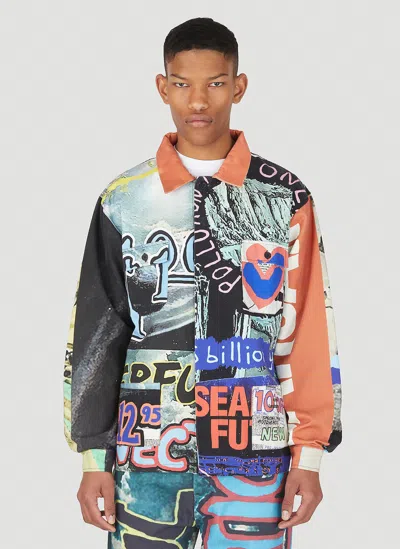 Drx X Stefan Meier X Ln-cc Graphic-print Cotton Jacket In Multi