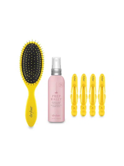 Drybar Women's 3-piece Prep Rally Prime & Detangler Pre Gamers Kit In Lemon