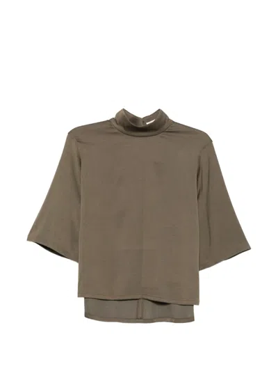 Drykorn Aletia High-neck T-shirt In Green