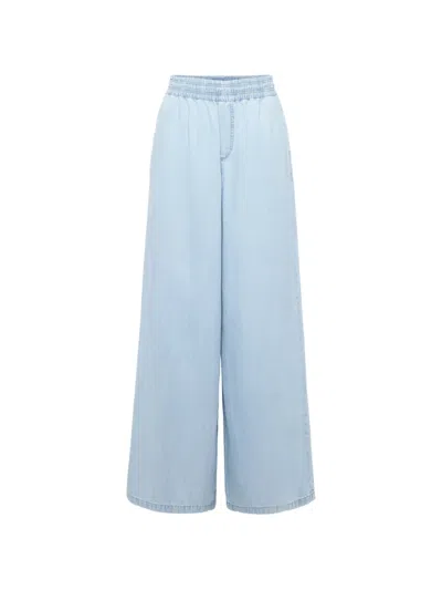 Drykorn Ceiling Elasticated-waistband Wide-leg Jeans In Blue
