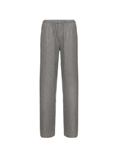 Drykorn Consider Pinstripe-pattern Elasticated-waistband Trousers In Gray
