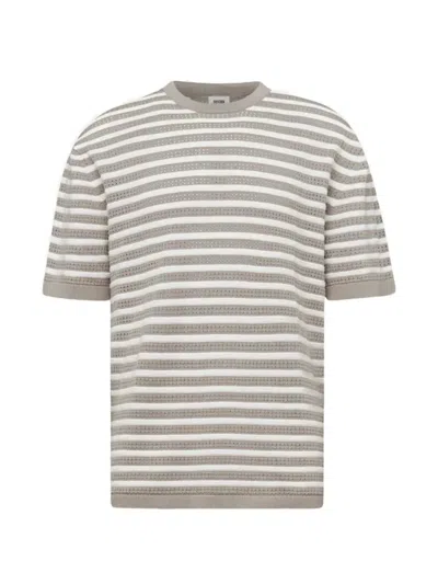 Drykorn Derico Horizontal-stripe T-shirt In Gray