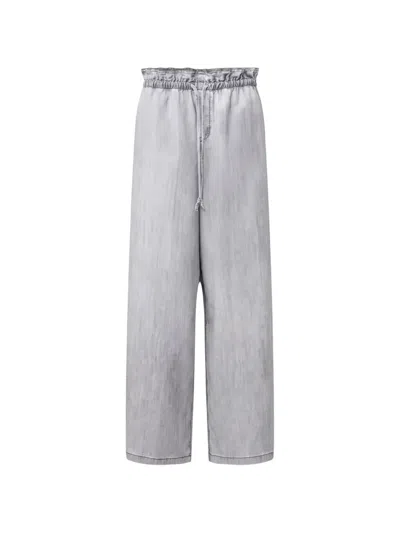 Drykorn Drawstring-waist Wide-leg Trousers In Gray