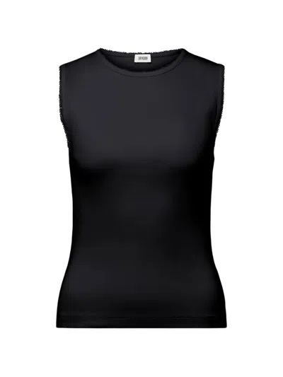 Drykorn Farida Ribbed-knit Top In Black