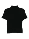 Drykorn Finia_2 High-neck Short-sleeves Sweater In Black