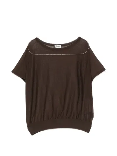 Drykorn Gerlotta Boat-neck T-shirt In Brown