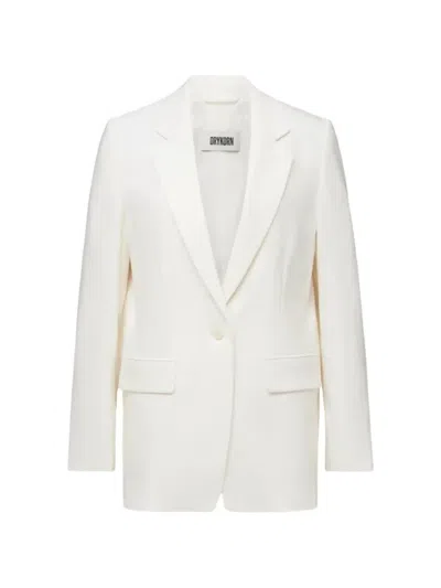 Drykorn Glendale Single-breasted Blazer In White