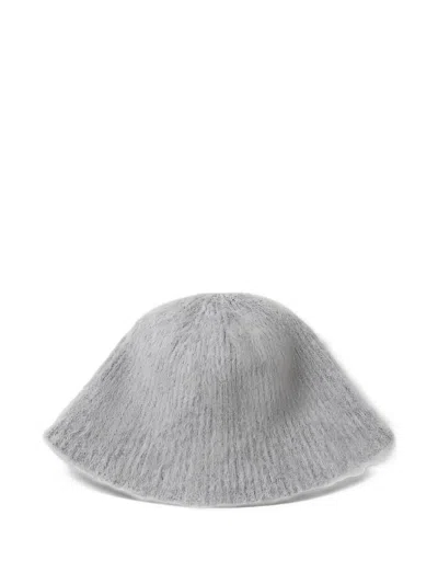 Drykorn Kapsika Brushed Ribbed-knit Beanie Hat In Gray