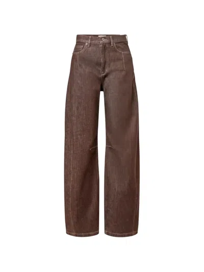 Drykorn Liable Wide-leg Jeans In Brown
