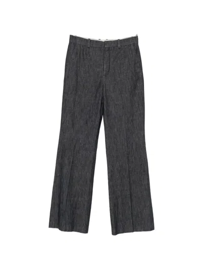 Drykorn Logo-patch Wide-leg Jeans In Blue