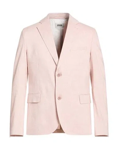 Drykorn Man Blazer Antique Rose Size 42 Linen, Polyester, Viscose, Elastane In Pink