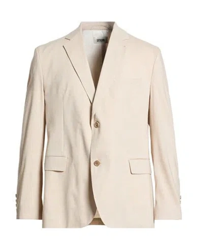 Drykorn Man Blazer Beige Size 44 Linen, Polyester, Viscose, Elastane In Neutral
