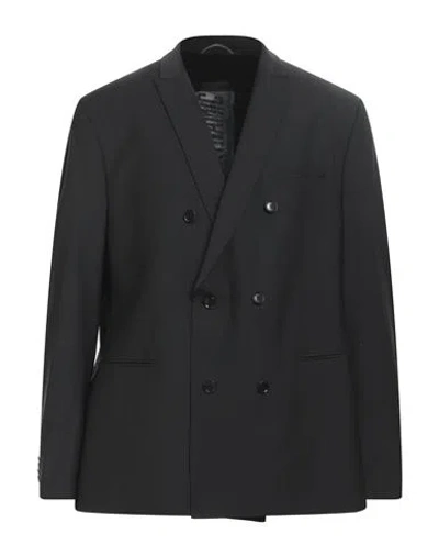 Drykorn Man Blazer Black Size 46 Polyester, Wool, Elastane In Neutral