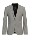 Drykorn Man Blazer Light Grey Size 46 Polyester, Wool, Elastane