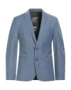 Drykorn Man Blazer Pastel Blue Size 46 Polyester, Wool, Elastane