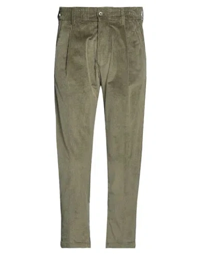 Drykorn Man Pants Military Green Size 31w-32l Cotton, Elastane